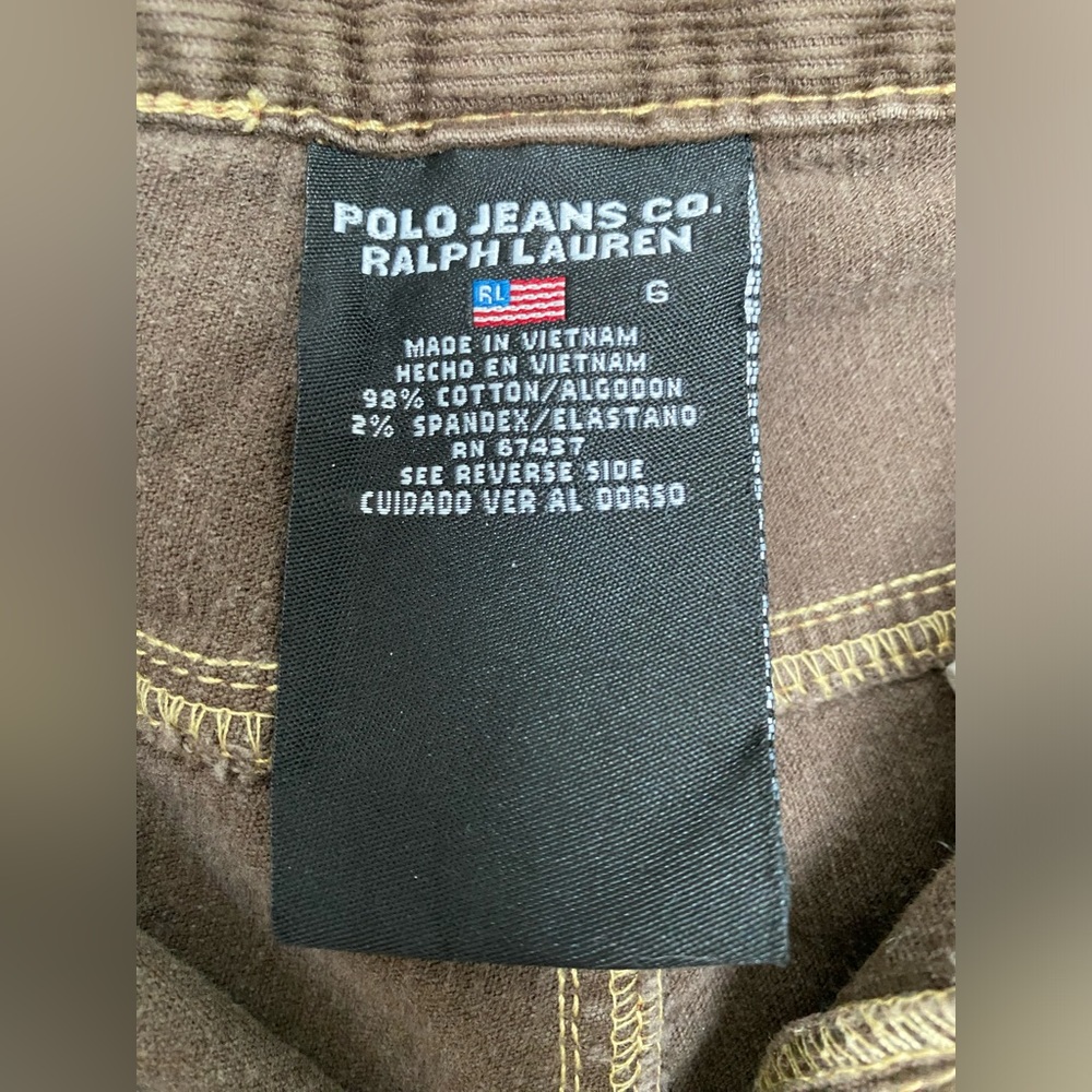 polo jeans company ralph lauren brown vintage. size 6